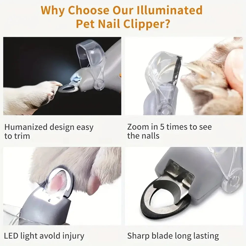 GoodBoy SafeTrim LED – 5× Magnifying Nail Clipper for Cats & Dogs